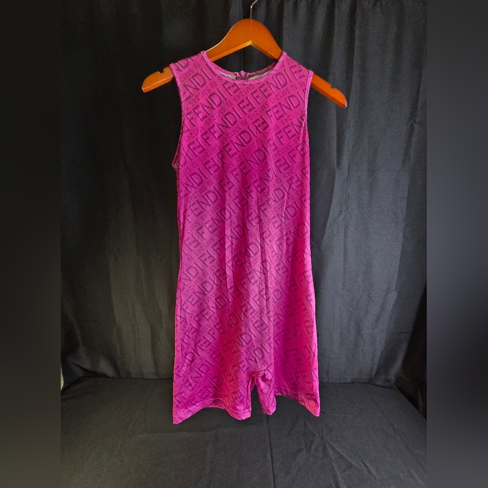 Magenta Bodysuit With Fendi Print L